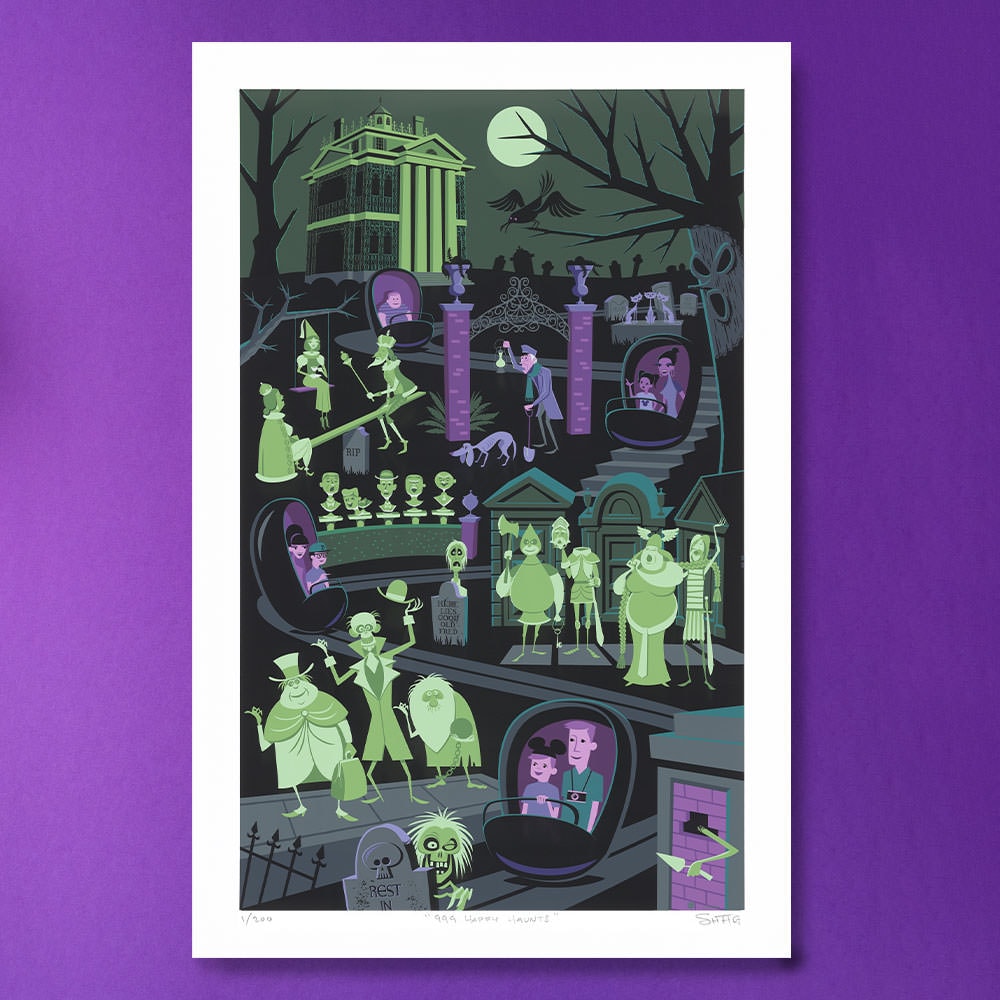 999 Happy Haunts Disney Art Print