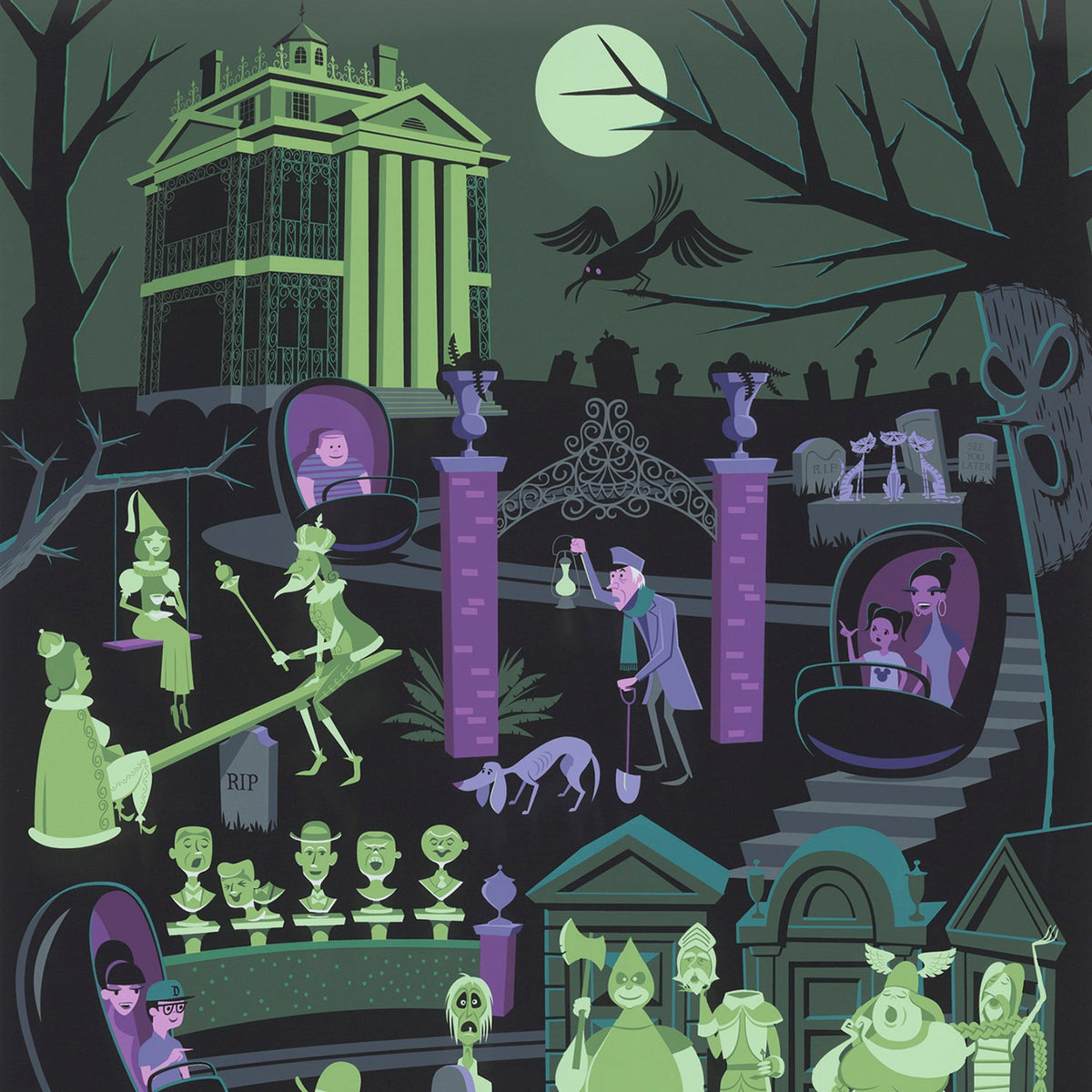 999 Happy Haunts Disney Art Print