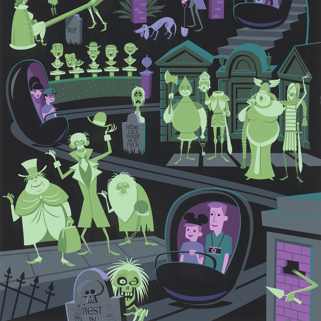 999 Happy Haunts Disney Art Print