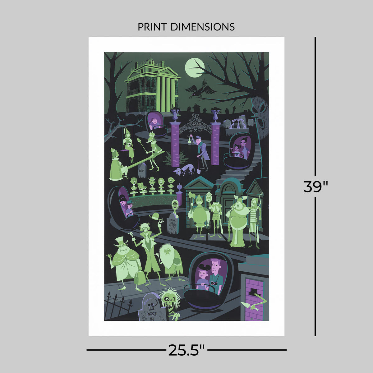 999 Happy Haunts Disney Art Print