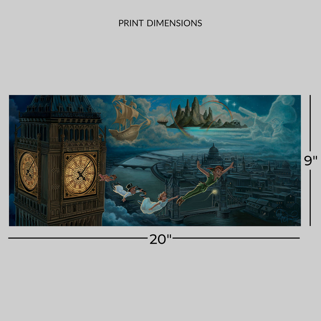 A Journey to Neverland Disney Peter Pan Wendy Darling Art Print