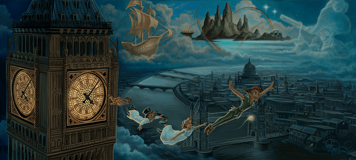 A Journey to Neverland Disney Peter Pan Wendy Darling Art Print