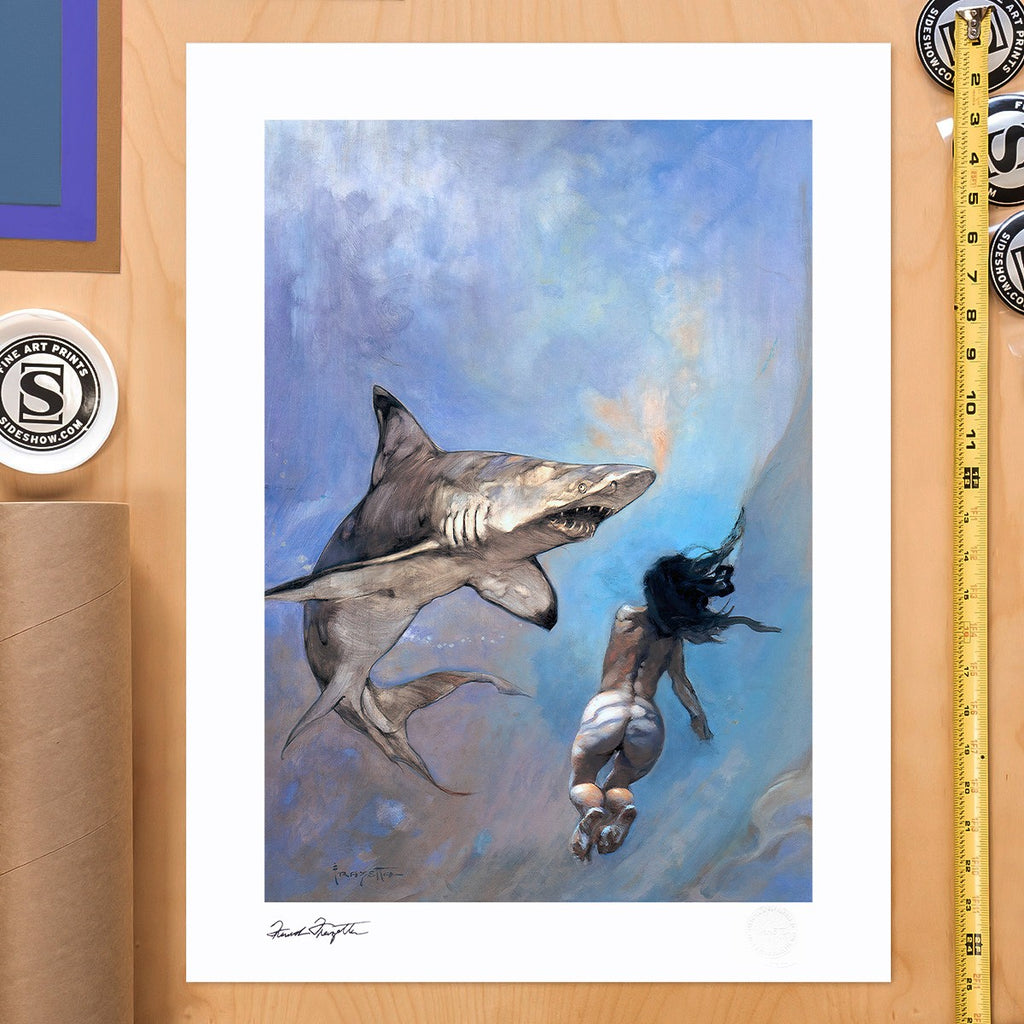 A Requiem for Sharks Frank Frazetta Art Print