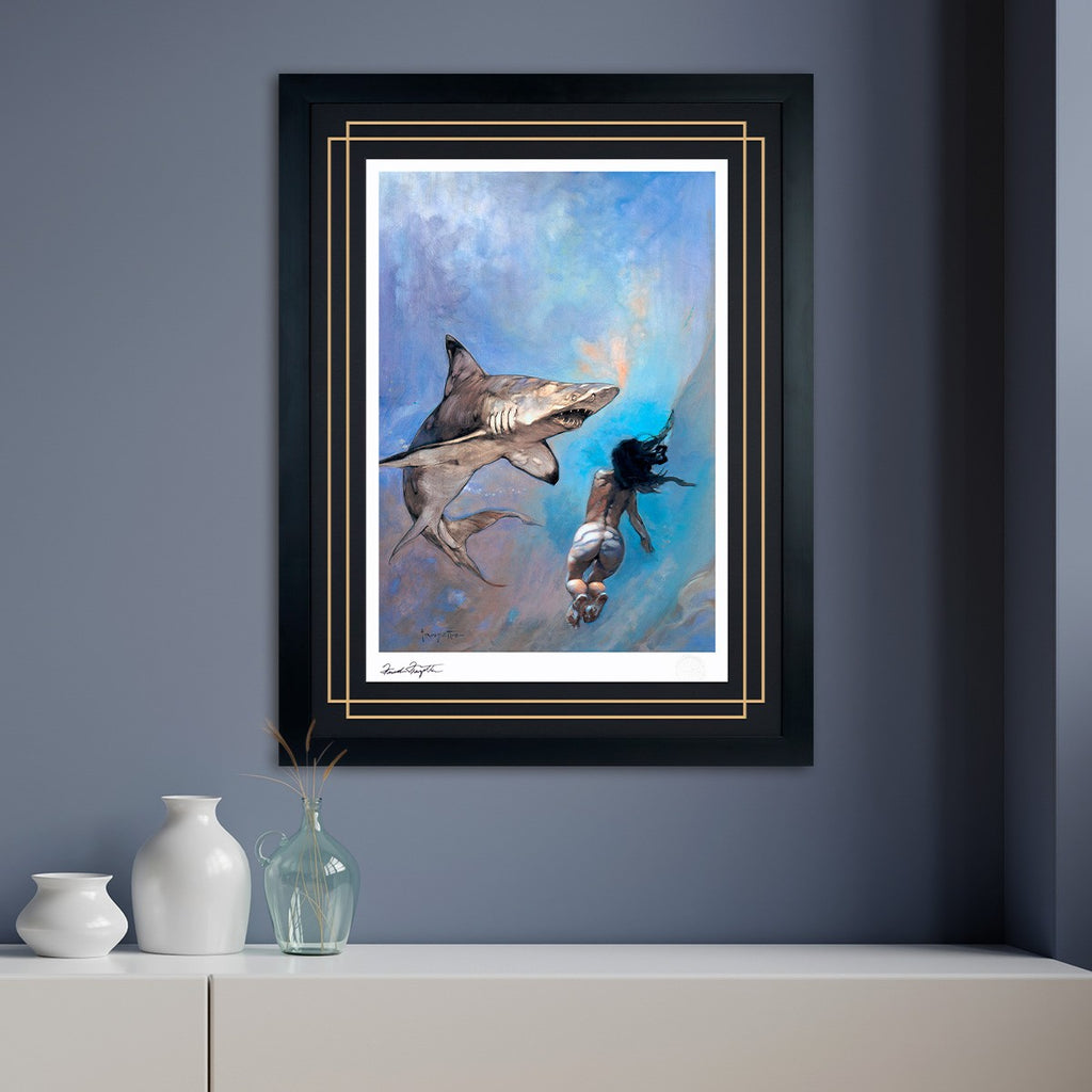 A Requiem for Sharks Frank Frazetta Art Print