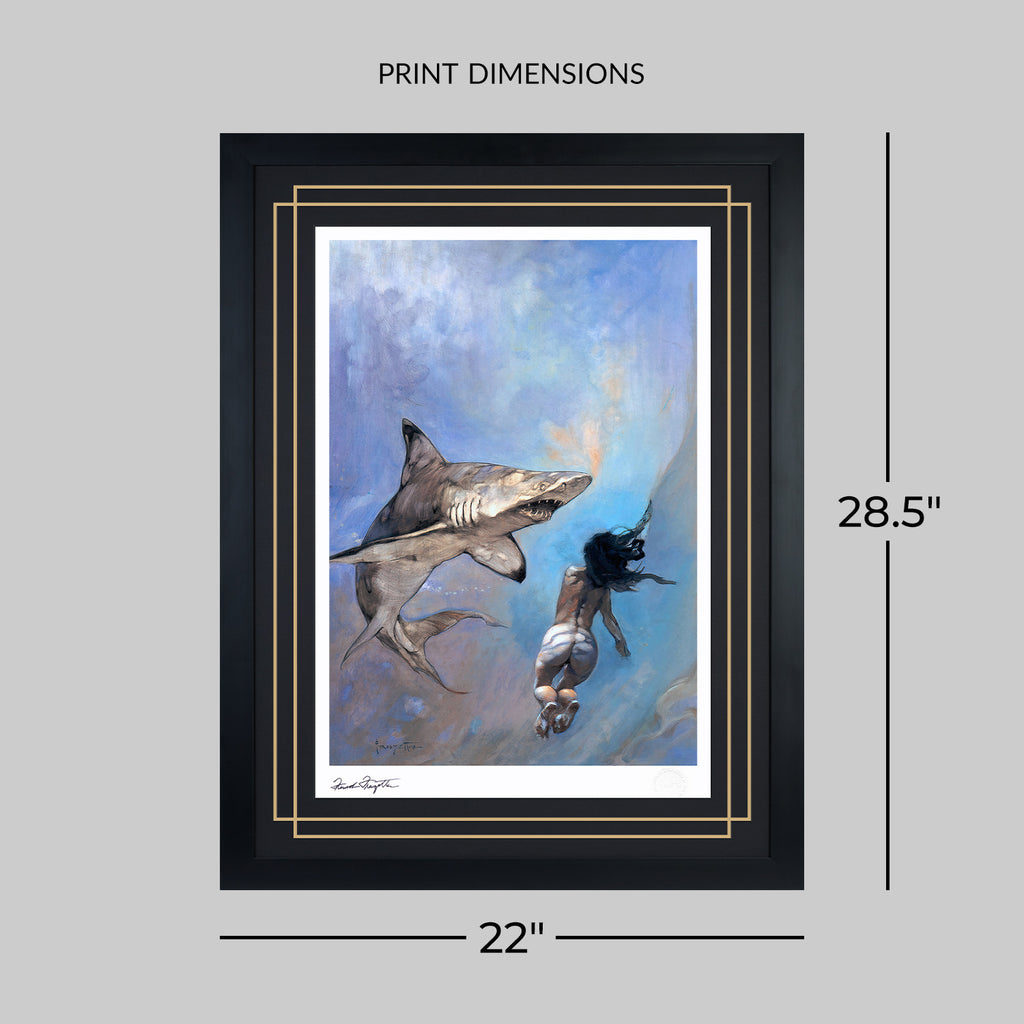 A Requiem for Sharks Frank Frazetta Art Print