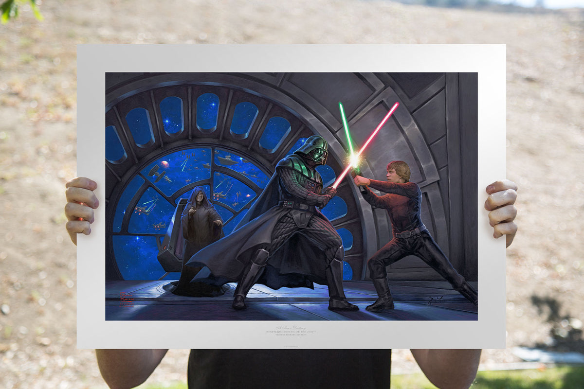 A Son's Destiny Star Wars Darth Vader Luke Skywalker Art Print