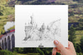 A View of Hogwarts Harry Potter Art Print