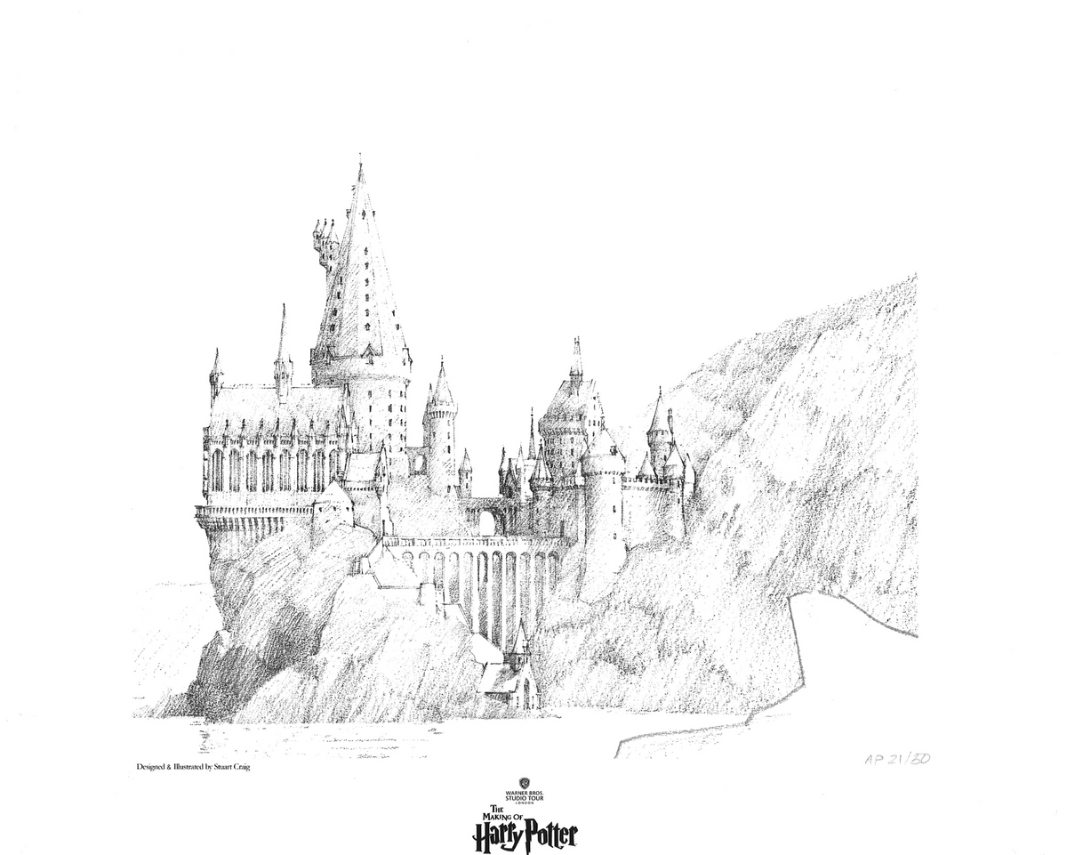 A View of Hogwarts Harry Potter Art Print