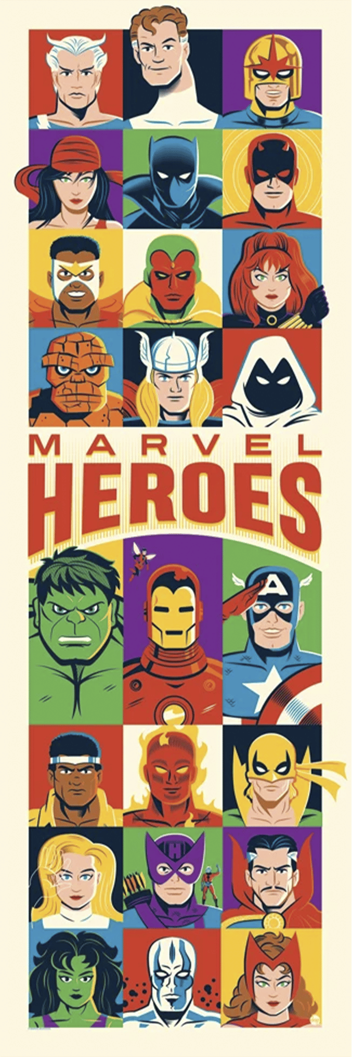 Marvel Heroes Art Print