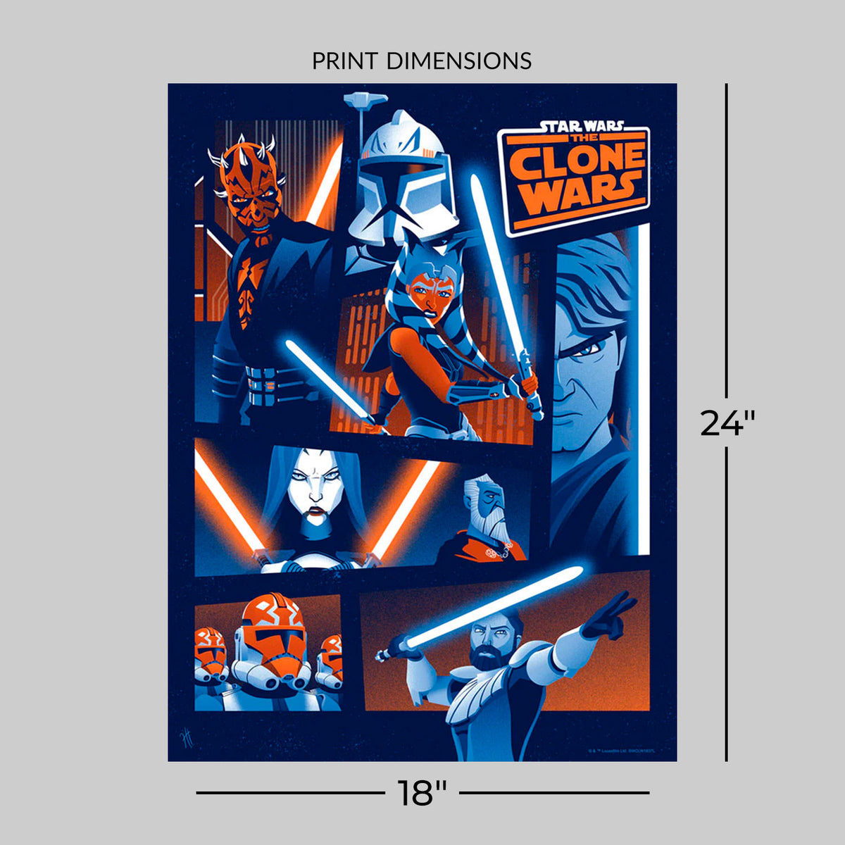 A Galaxy Divided Star Wars Art Print