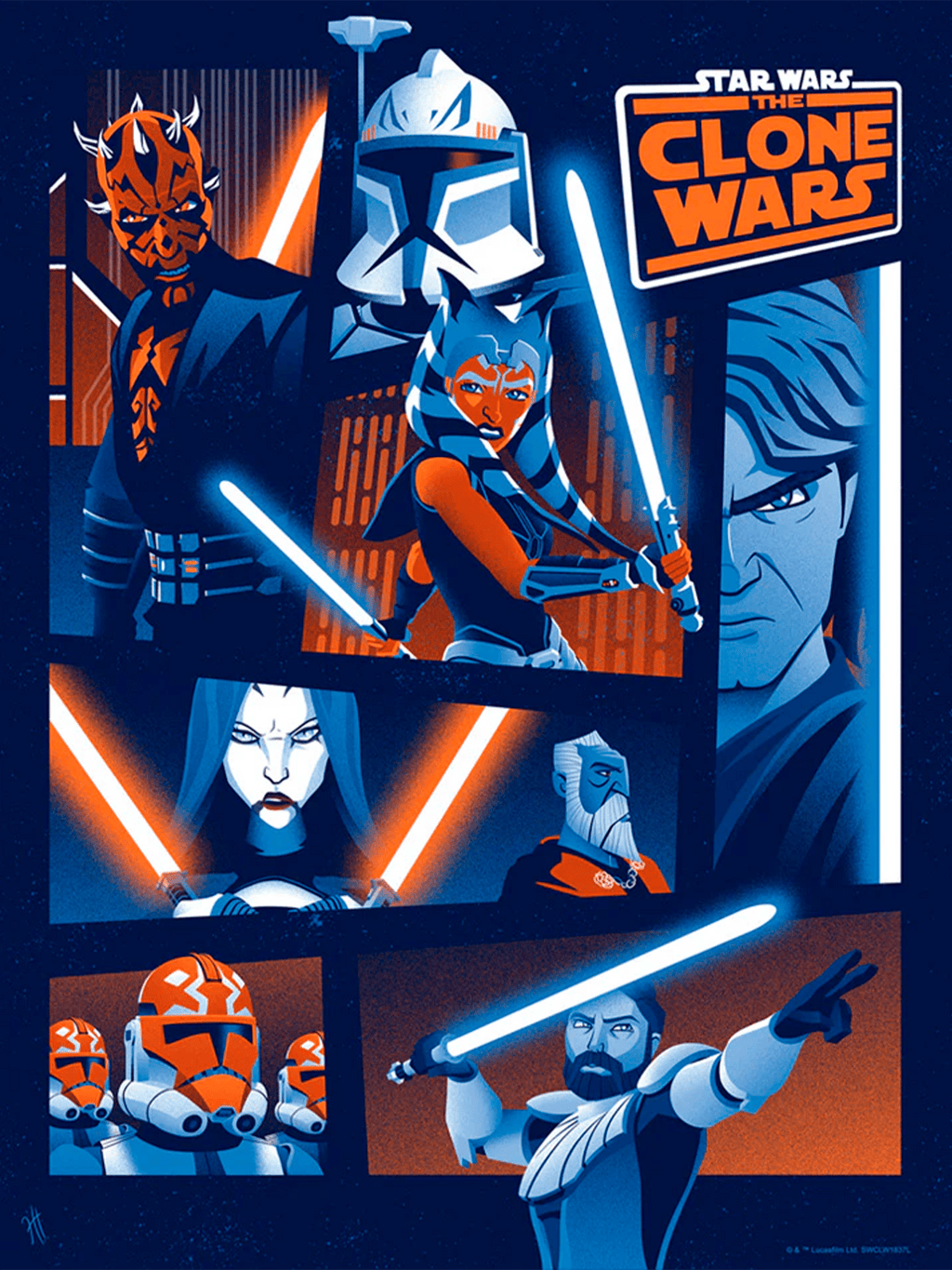 A Galaxy Divided Star Wars Art Print