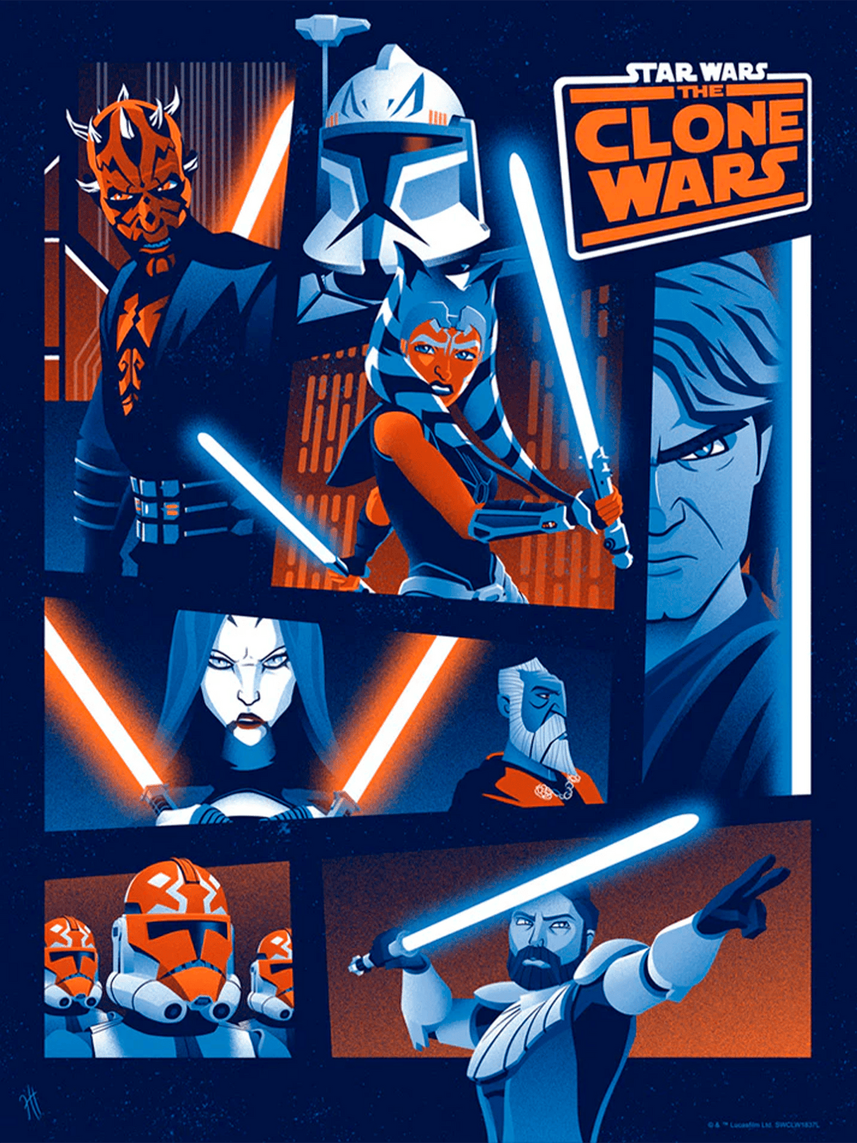 A Galaxy Divided Star Wars Art Print