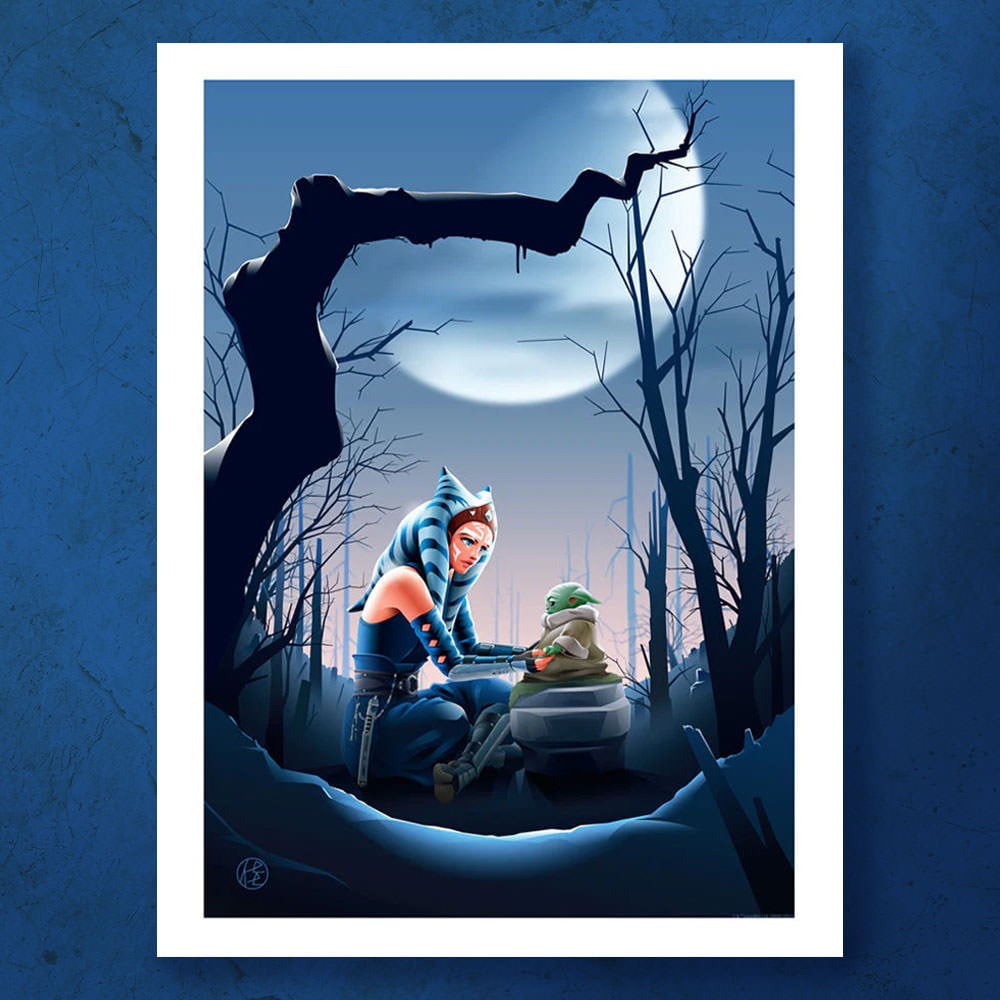 Ahsoka and Grogu Star Wars Art Print