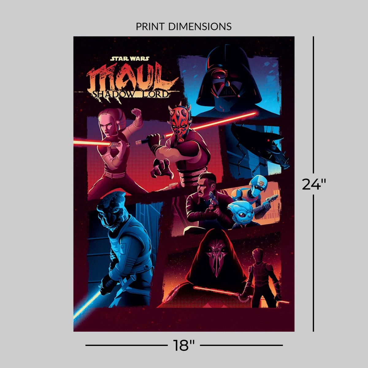 Enemy of My Enemy Star Wars Darth Maul Darth Vader Art Print
