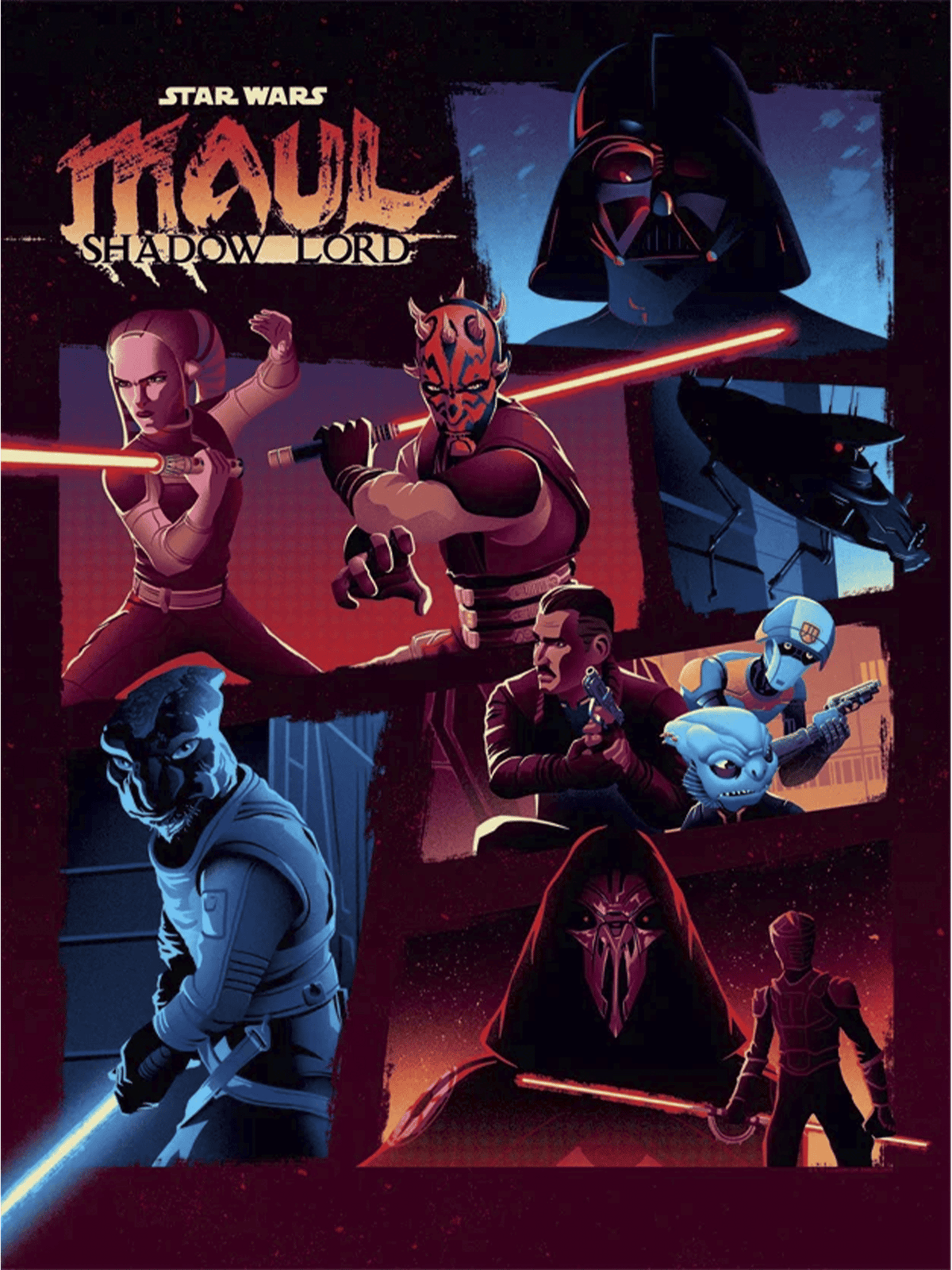 Enemy of My Enemy Star Wars Darth Maul Darth Vader Art Print