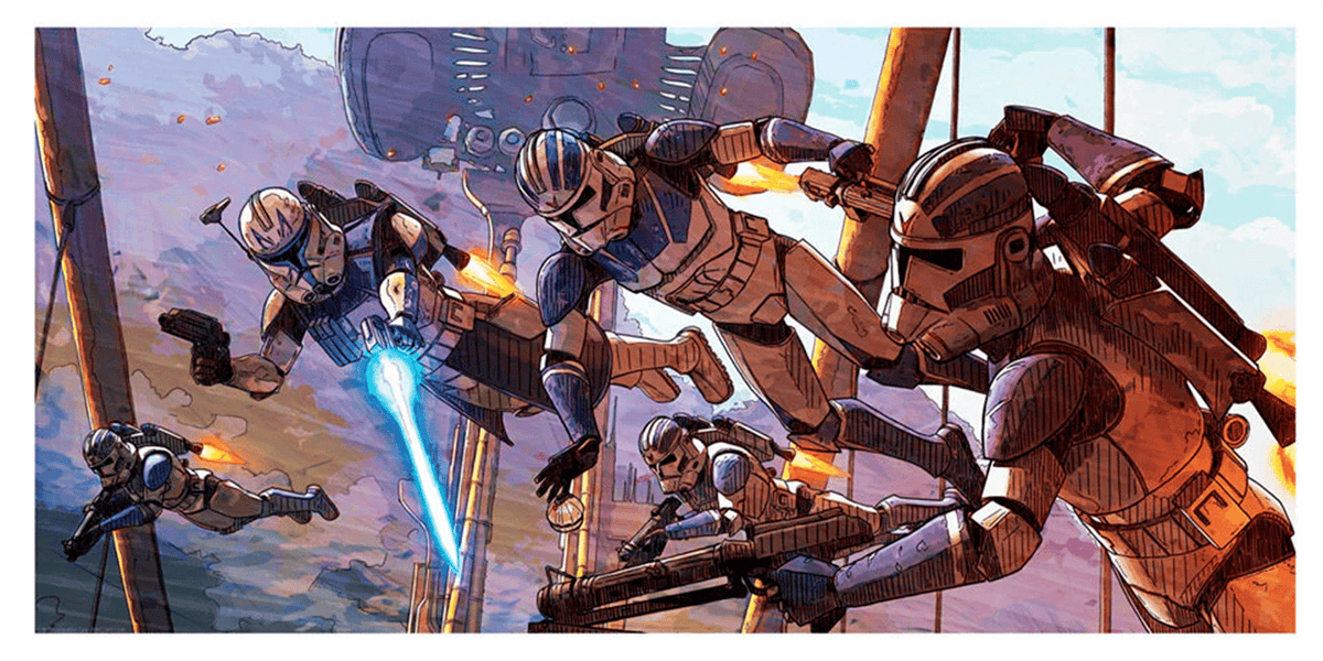 Hang in There Star Wars Captain Rex Art Print