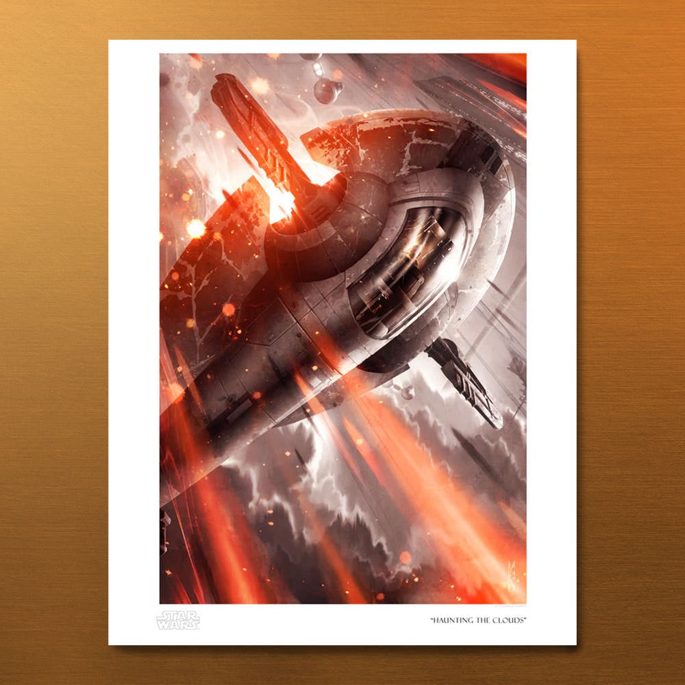 Haunting the Clouds Star Wars Boba Fett Jango Fett Art Print