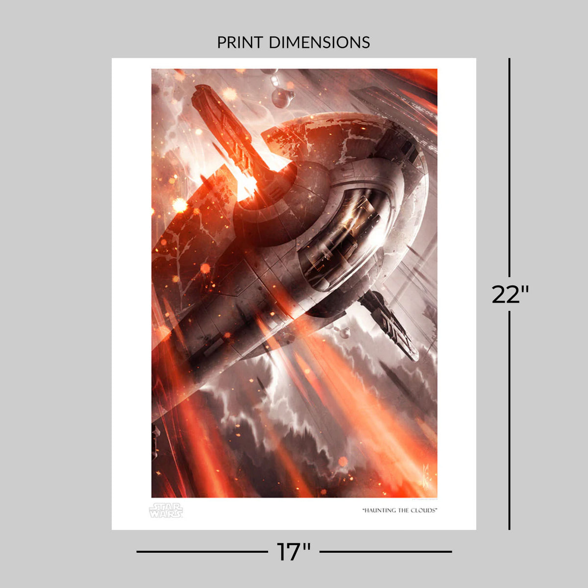 Haunting the Clouds Star Wars Boba Fett Jango Fett Art Print