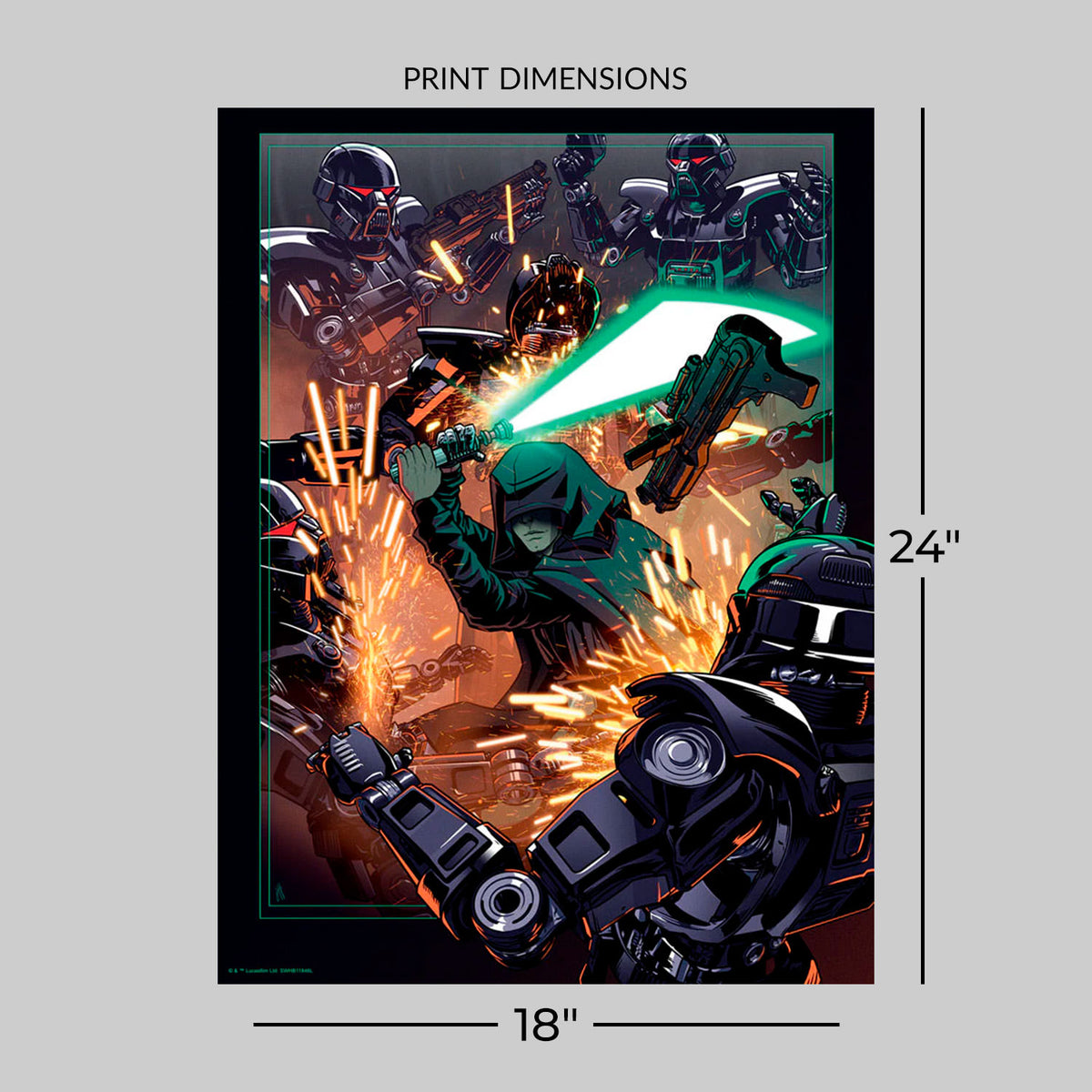 Masterhood Star Wars Luke Skywalker Dark Trooper Art Print