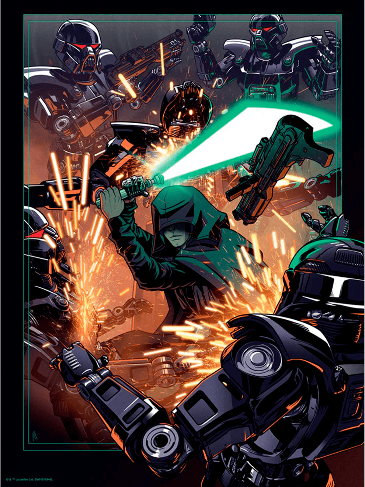 Masterhood Star Wars Luke Skywalker Dark Trooper Art Print