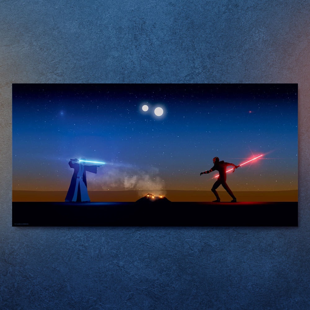 Maul's Final Duel Star Wars Darth Maul Obi-Wan Kenobi Art Print