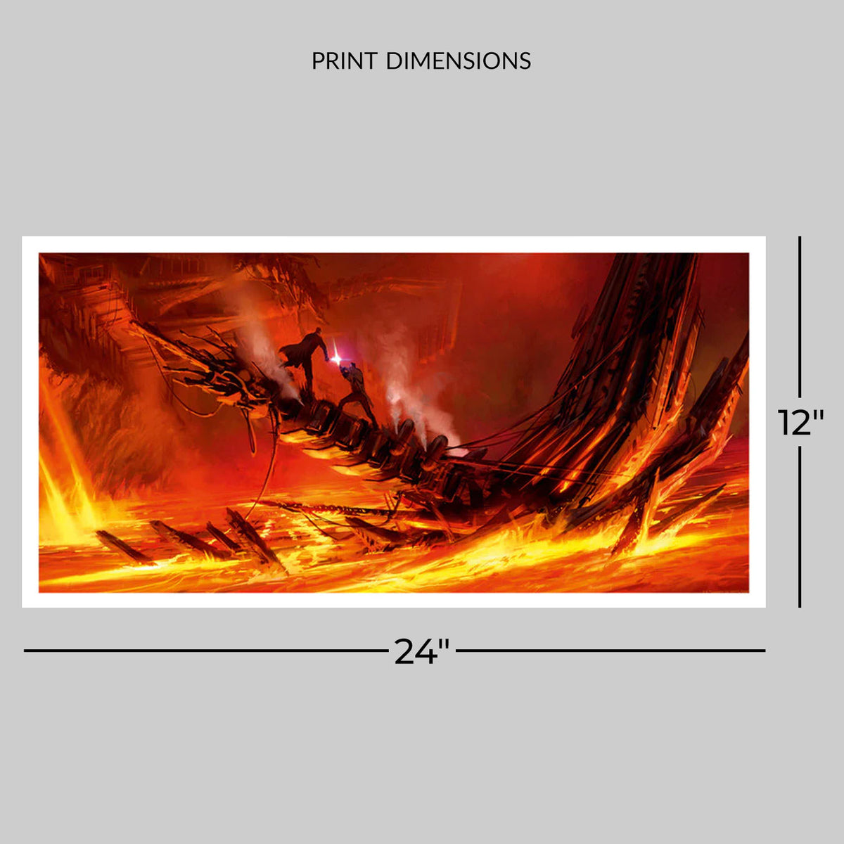 Mustafar Duel Star Wars Anakin Skywalker Obi-Wan Kenobi Art Print