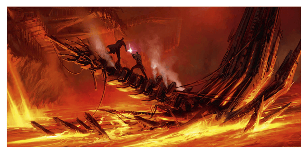 Mustafar Duel Star Wars Anakin Skywalker Obi-Wan Kenobi Art Print