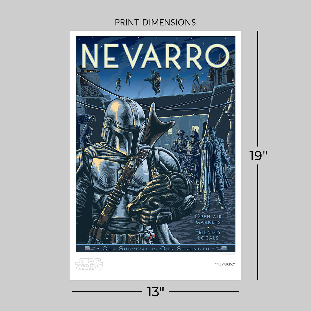 Nevarro Star Wars Art Print