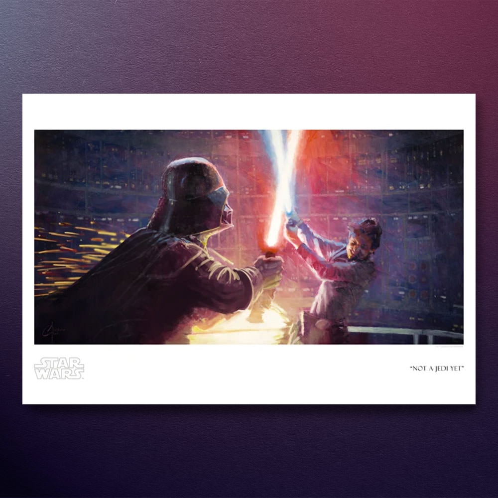 Not a Jedi Yet Star Wars Darth Vader Luke Skywalker Art Print