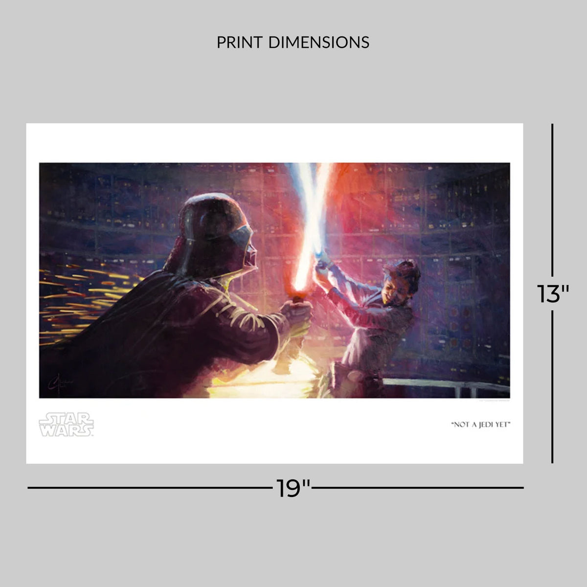 Not a Jedi Yet Star Wars Darth Vader Luke Skywalker Art Print