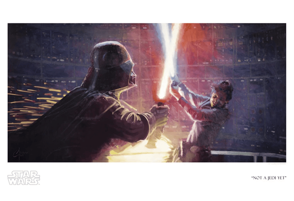 Not a Jedi Yet Star Wars Darth Vader Luke Skywalker Art Print