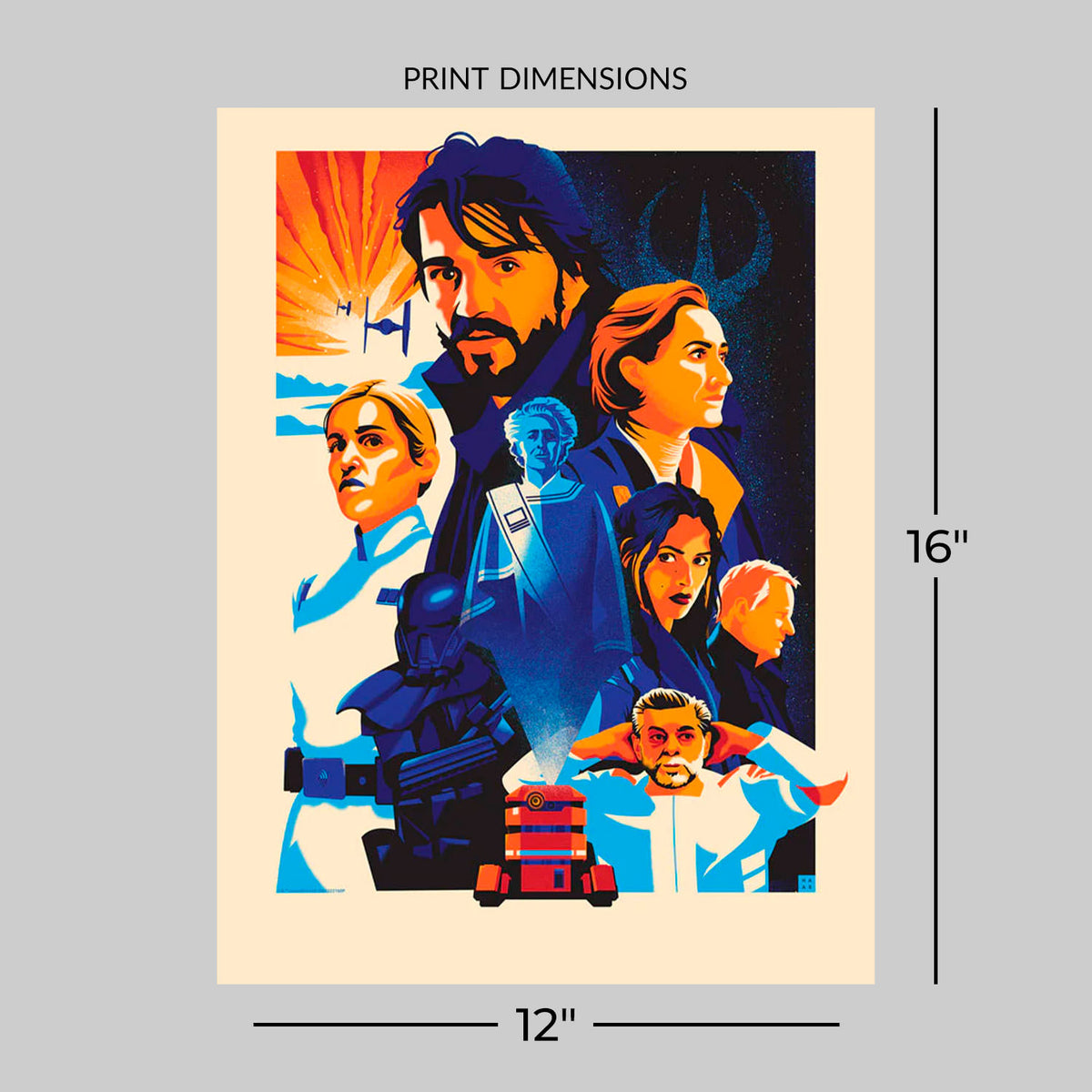 Stone and Sky Star Wars Cassian Andor Art Print
