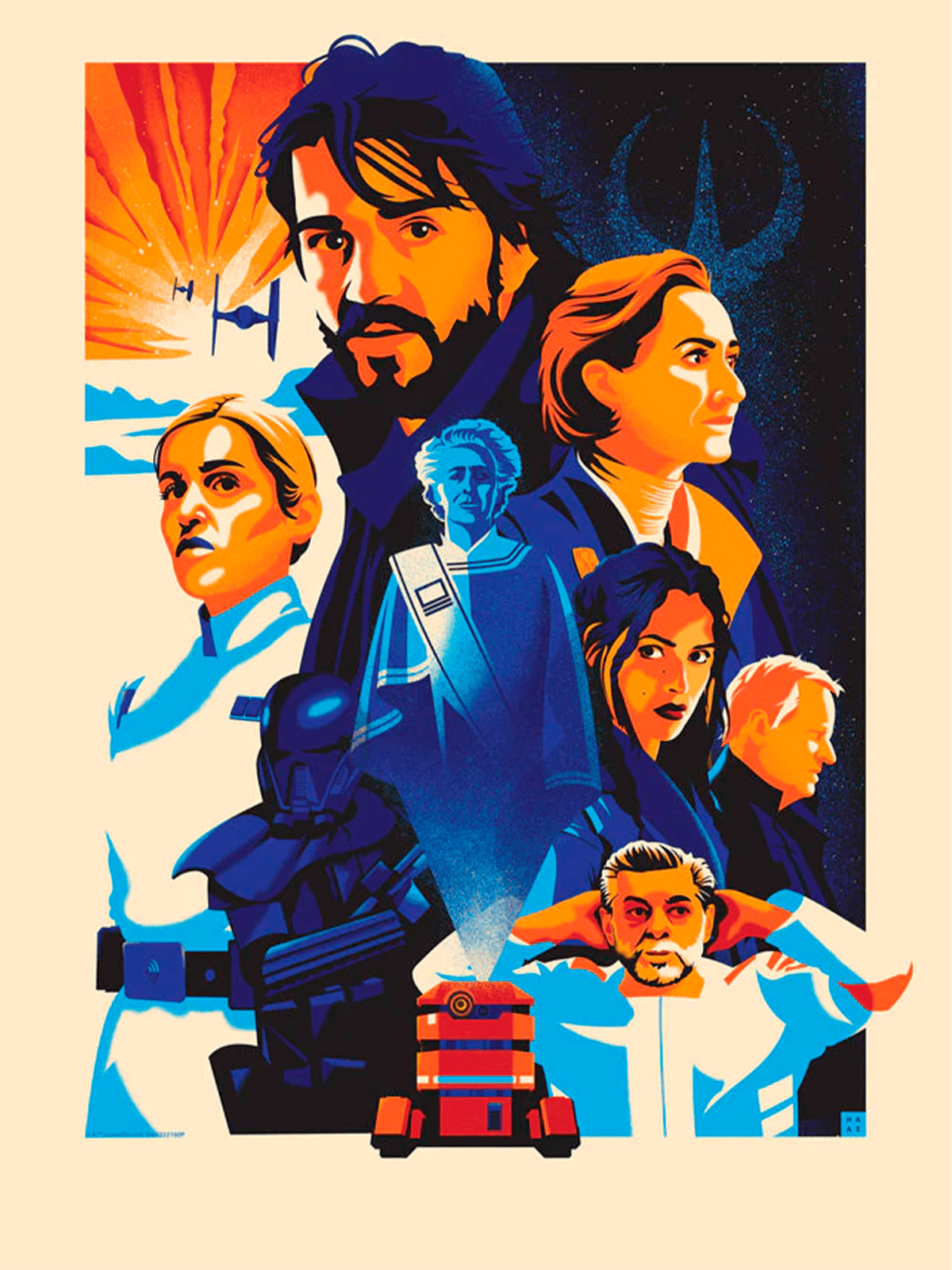 Stone and Sky Star Wars Cassian Andor Art Print