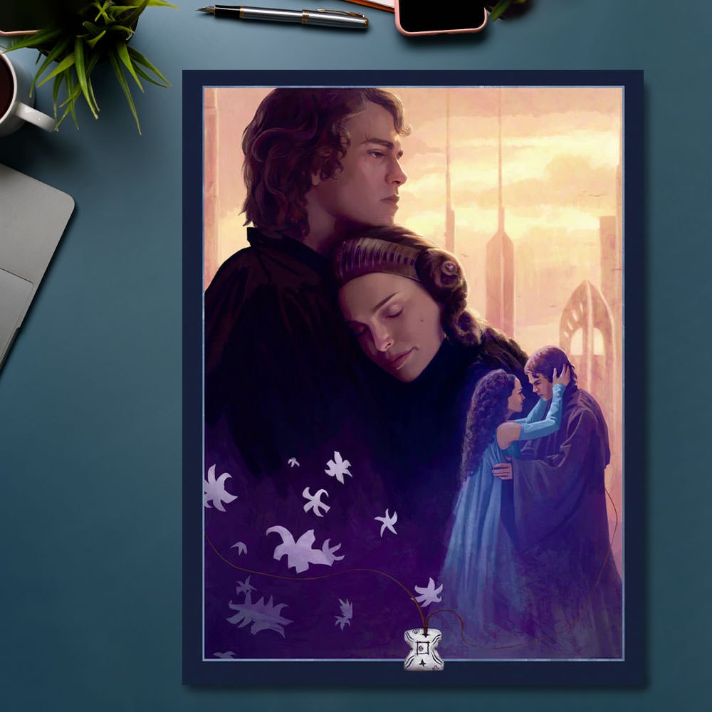 Across the Stars Star Wars Anakin Skywalker Queen Amidala Art Print