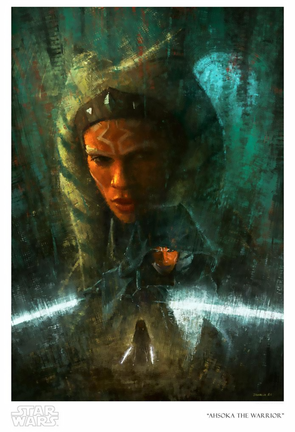 Ahsoka the Warrior Star Wars The Mandalorian Art Print