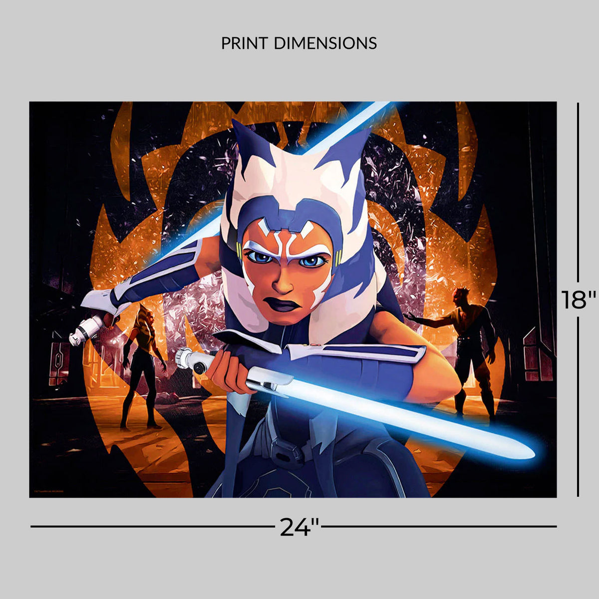 Ahsoka's Choice Star Wars Darth Maul Ahsoka Tano Art Print
