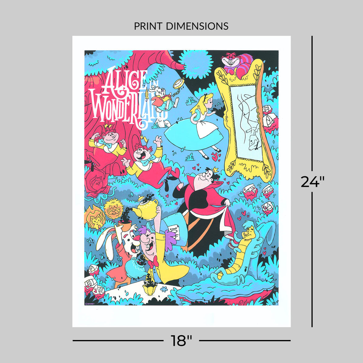 Alice in Wonderland Disney Movie Poster