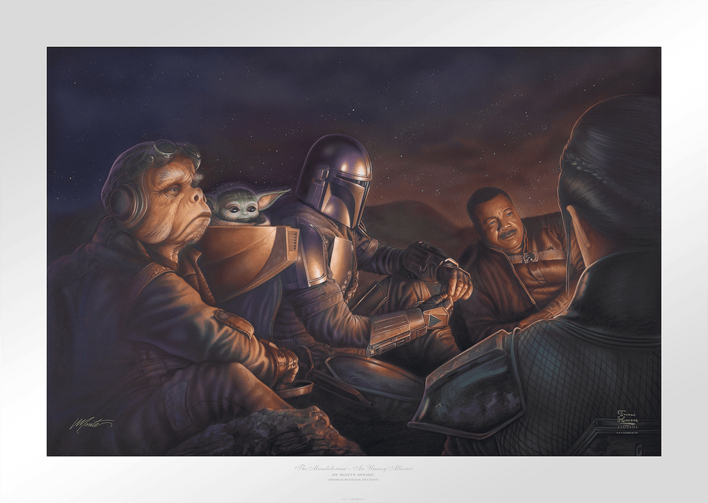 An Uneasy Alliance Star Wars The Mandalorian Grogu Art Print