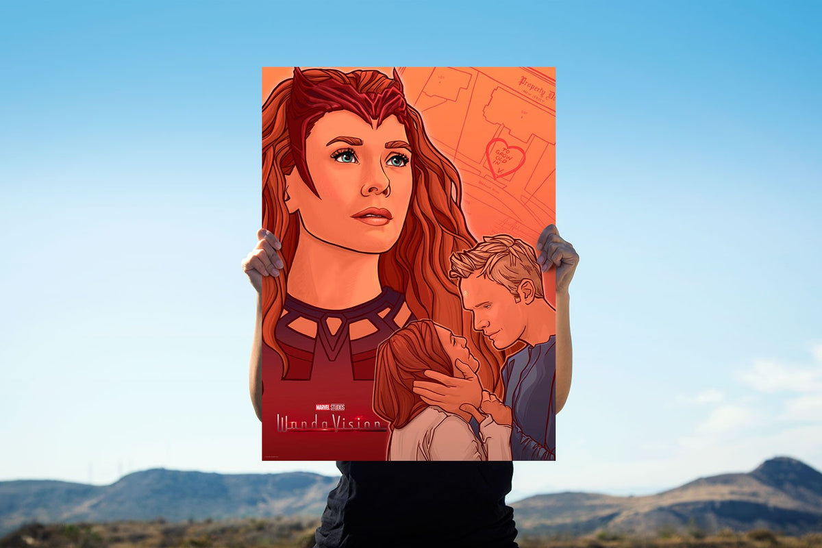 An Unusual Couple Marvel Scarlet Witch Vision Art Print