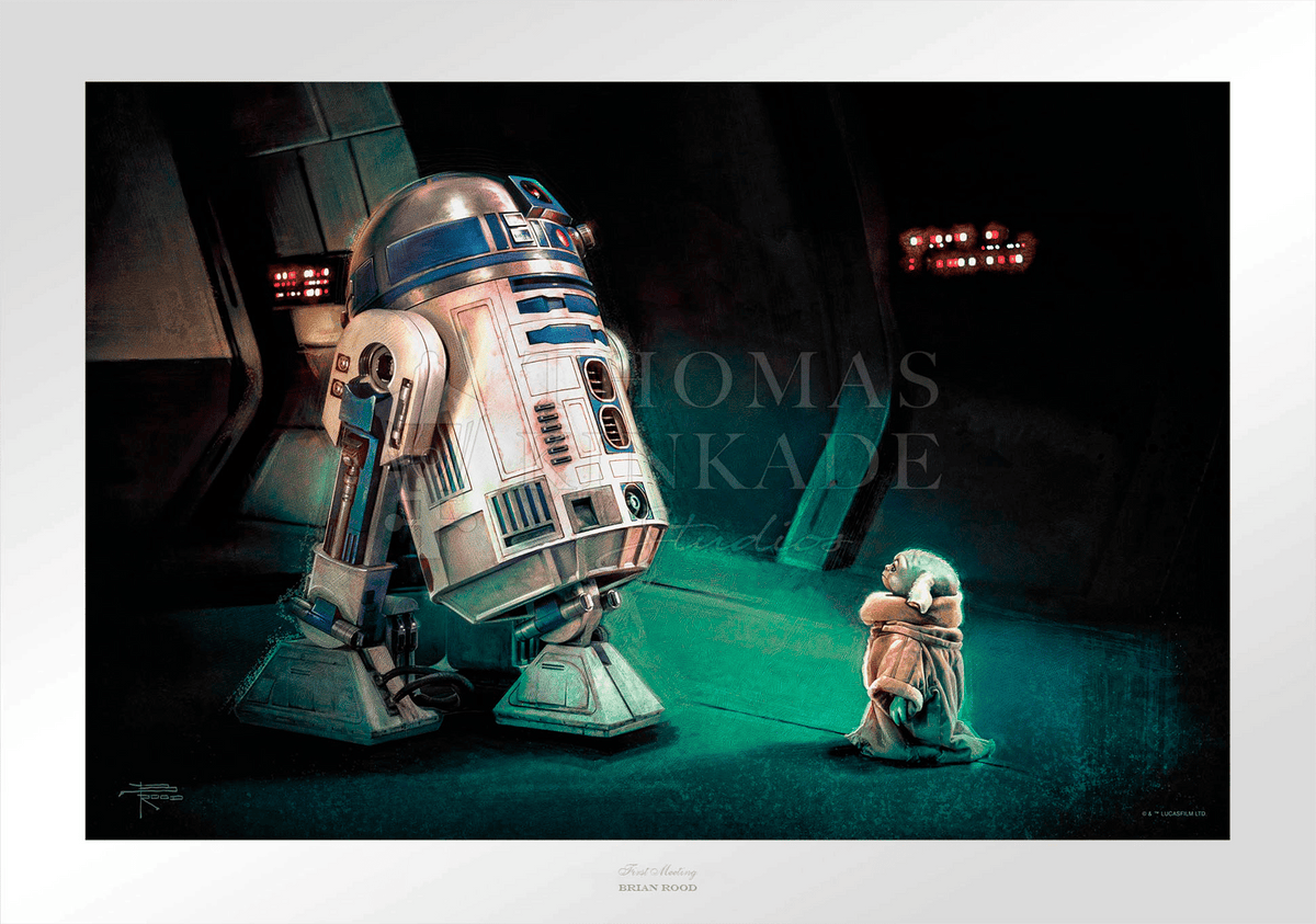 First Meeting Star Wars R2-D2 Grogu Art Print
