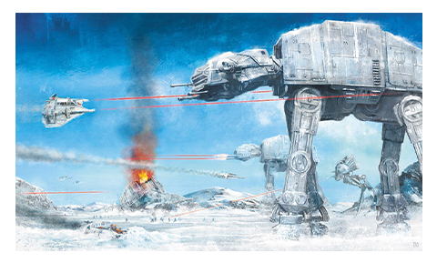 Assault on Echo Base Star Wars AT-AT Art Print