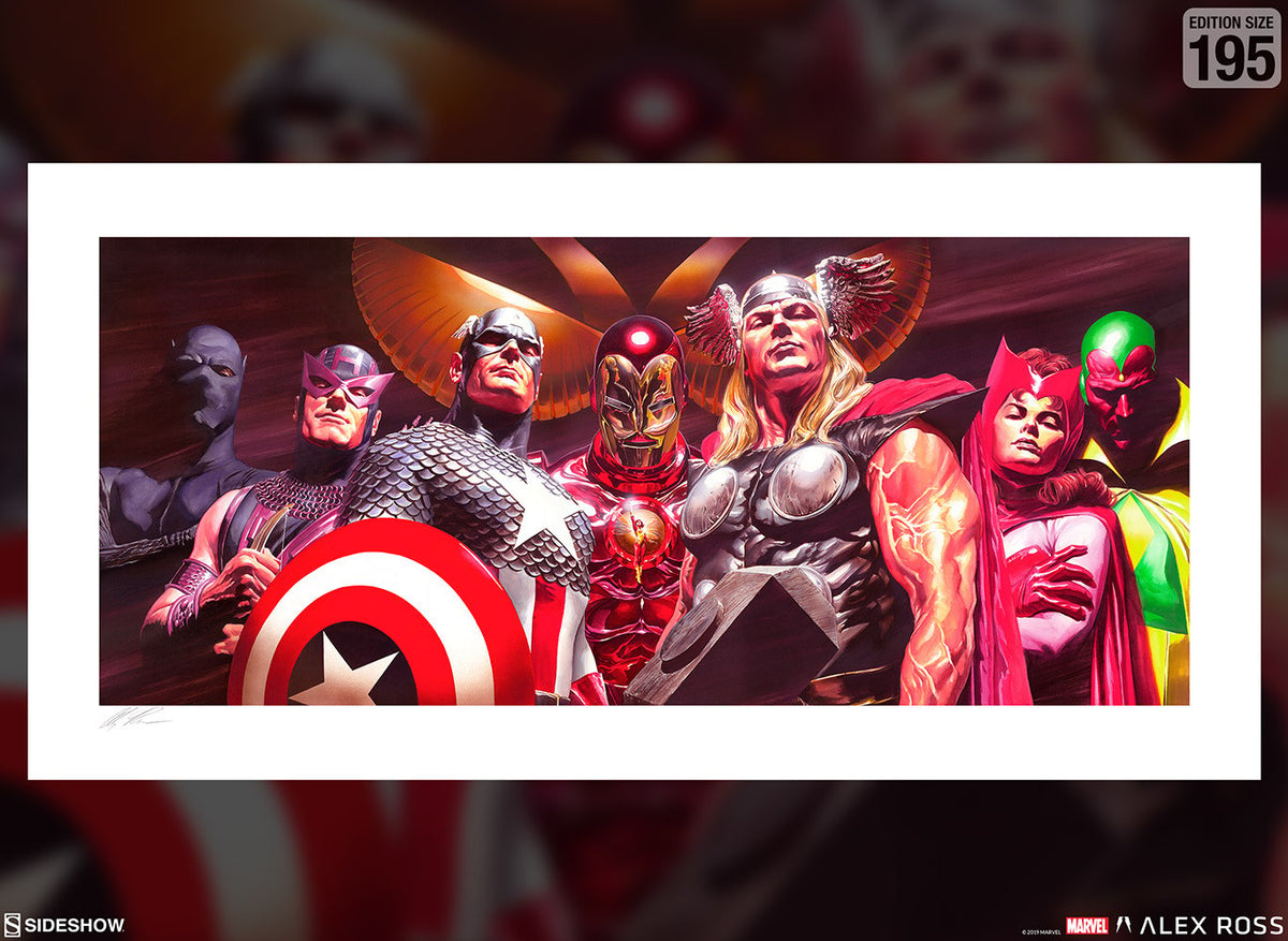 Assemble Marvel Captain America Iron Man Art Print
