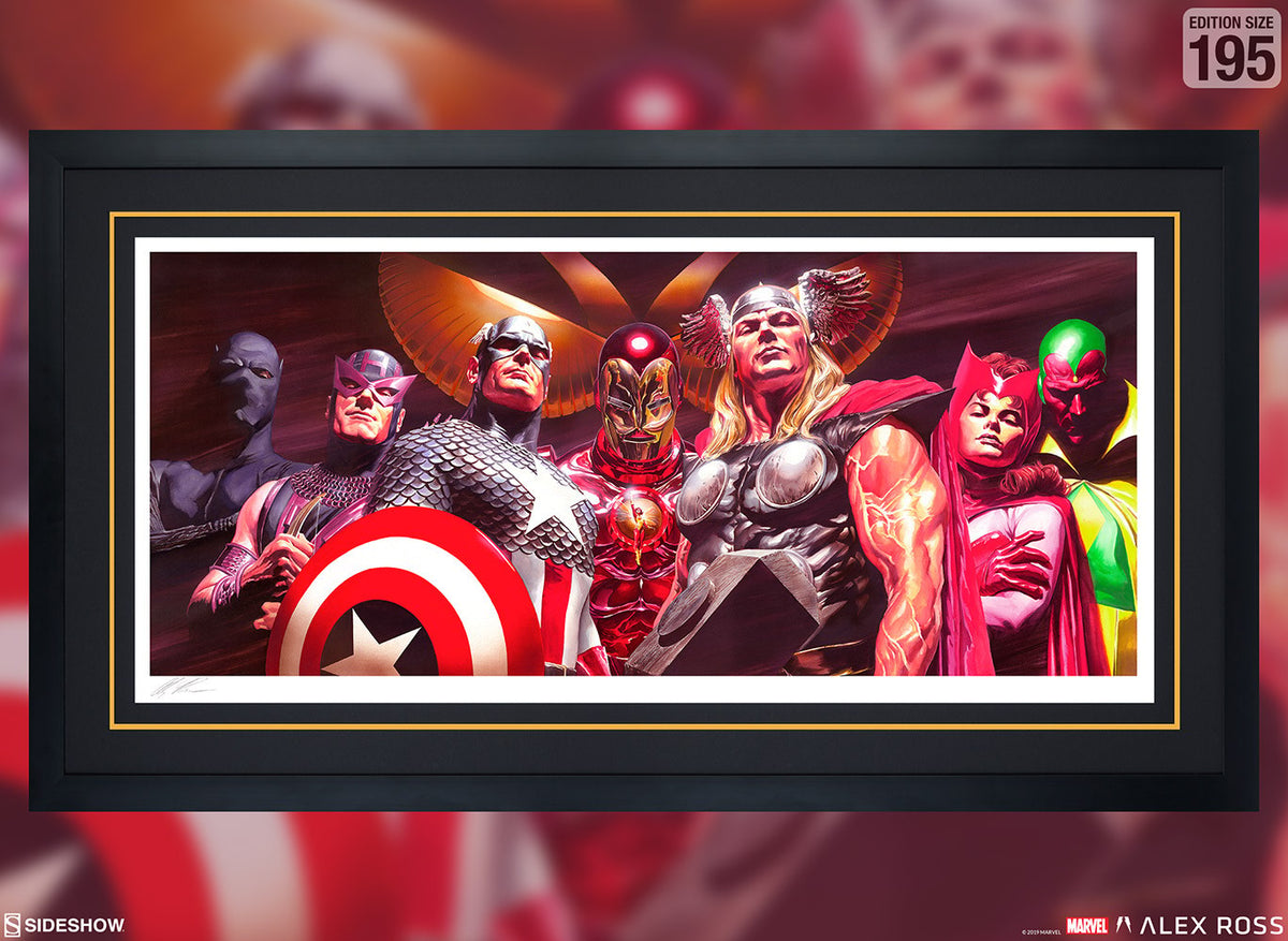 Assemble Marvel Captain America Iron Man Art Print