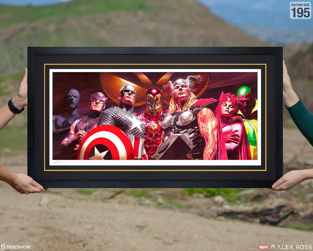 Assemble Marvel Captain America Iron Man Art Print