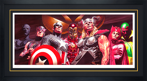 Assemble Marvel Captain America Iron Man Art Print