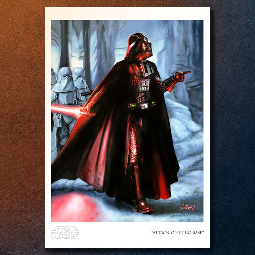 Attack on Echo Base Star Wars Darth Vader Snowtrooper Art Print