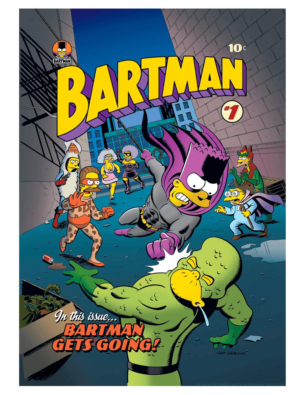 Bartman The Simpsons Bart Simpson Art Print