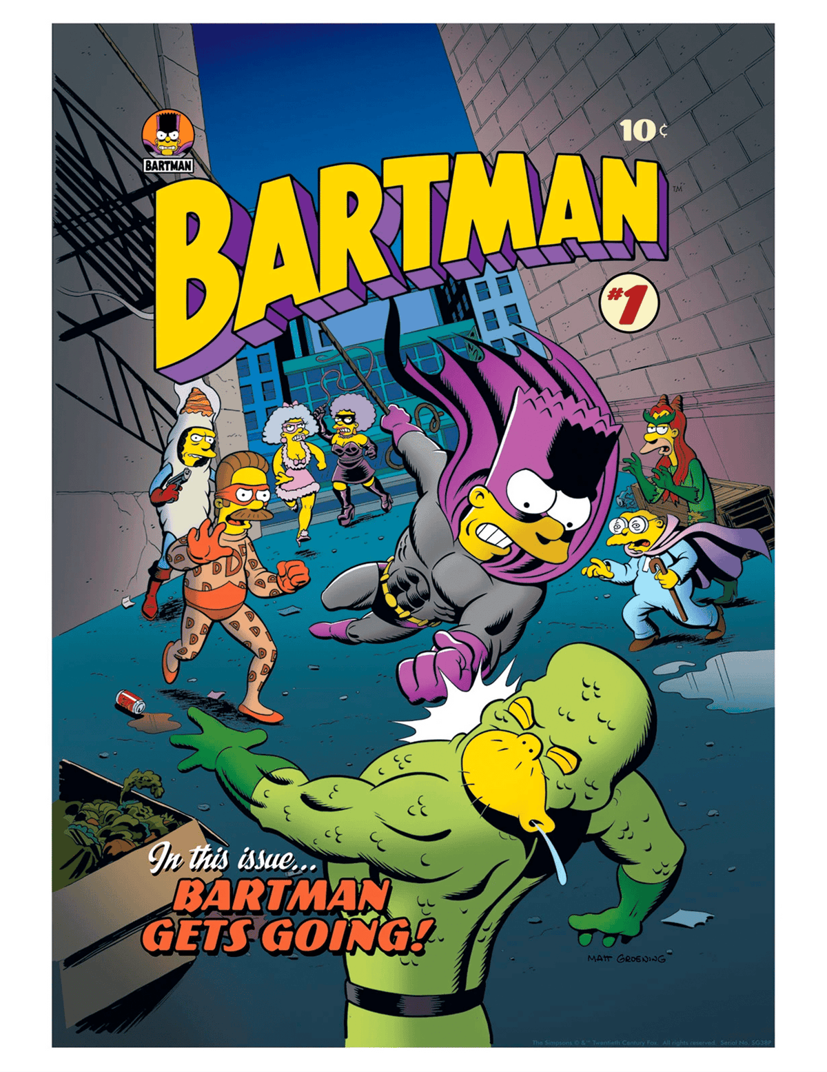 Bartman The Simpsons Bart Simpson Art Print
