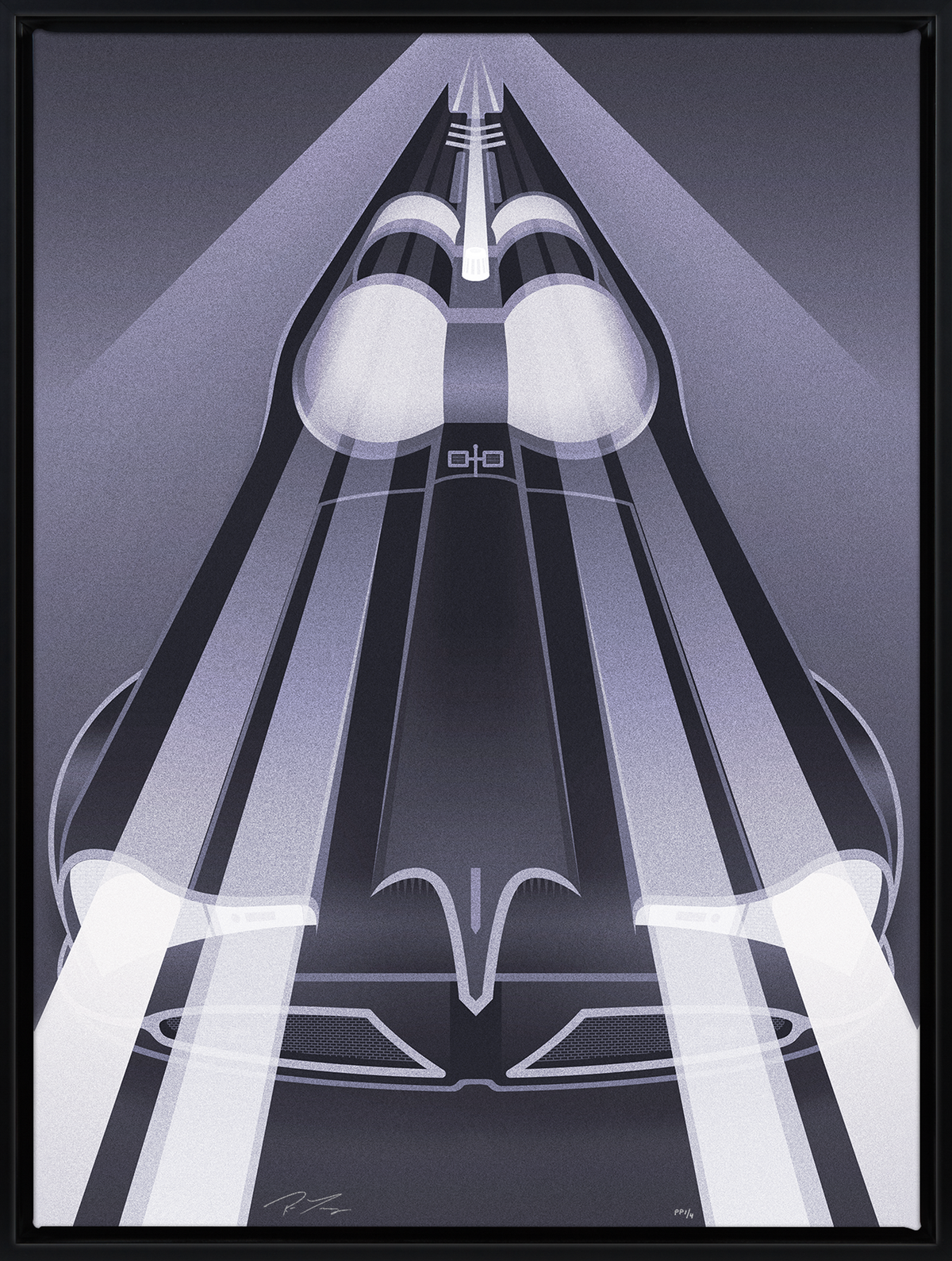 Batmobile Set DC Batman Batmobile Art Print