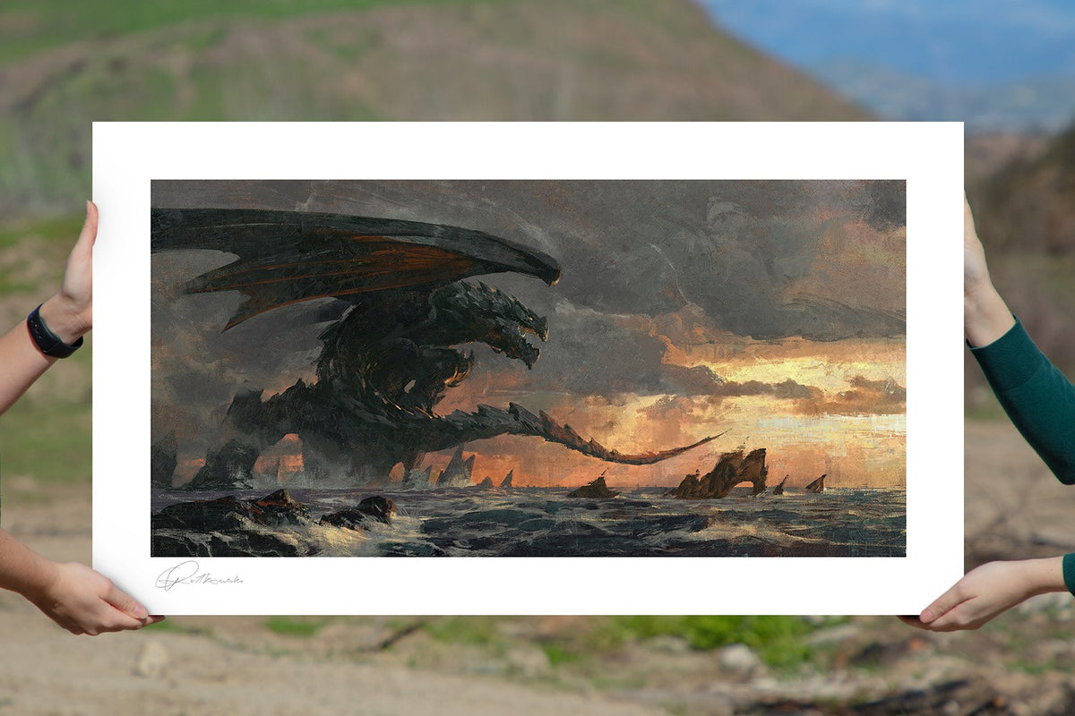 Before the Storm Greg Rutkowski Dragon Art Print